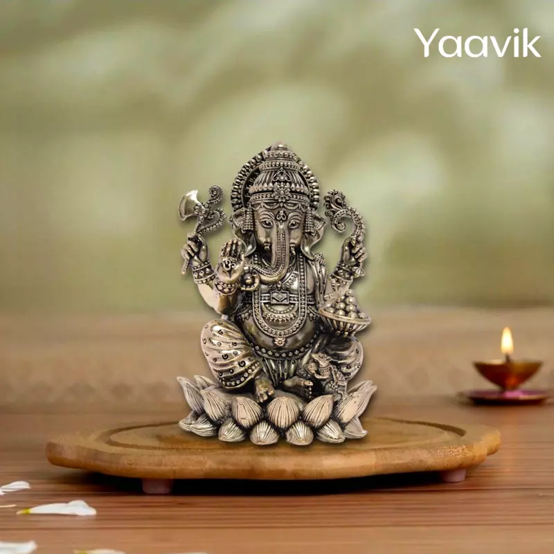 Lord Ganesha – Sacred Modak Blessing | Fine Brass | 5”