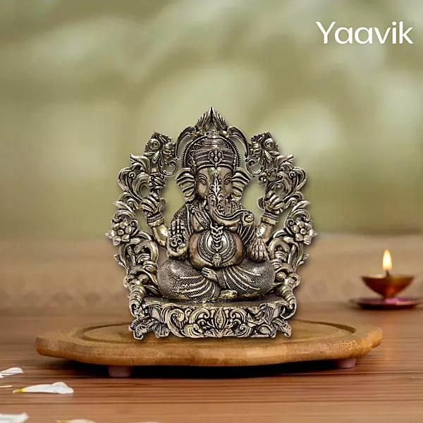Lord Ganesha – Temple Sanctum | Fine Brass | 4”