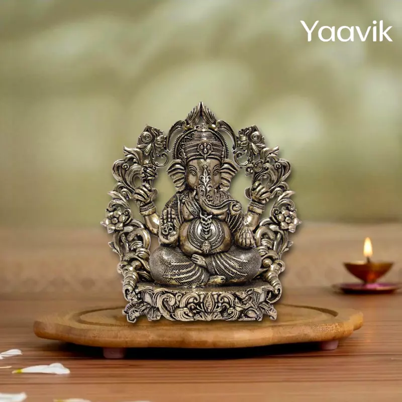 Lord Ganesha – Temple Sanctum | Fine Brass | 4”