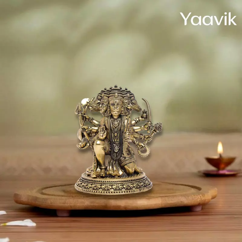 Panchamukhi Hanuman – Supreme Protection | Fine Brass | 4.5”
