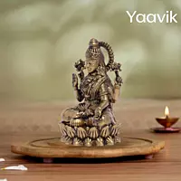 Goddess Lakshmi – Lotus Abundance | Fine Brass | 2.5”