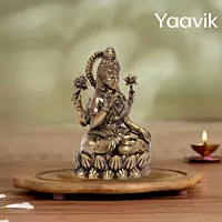 Goddess Lakshmi – Lotus Abundance | Fine Brass | 2.5”