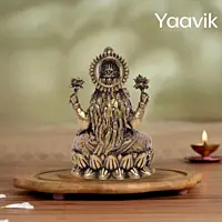Goddess Lakshmi – Lotus Abundance | Fine Brass | 2.5”