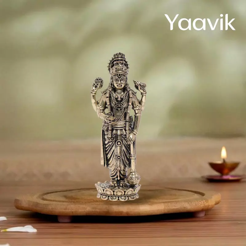Lord Vishnu – Divine Composure | Fine Brass | 4”