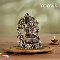 Goddess Lakshmi – Floral Temple Grace | Fine Brass | 4”