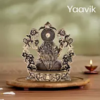 Goddess Lakshmi – Floral Temple Grace | Fine Brass | 4”