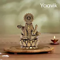 Goddess Saraswati – Lotus Wisdom | Fine Brass | 3”