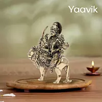 Goddess Durga – Lion Throne Power | Fine Brass | 4”