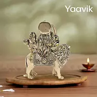 Goddess Durga – Lion Throne Power | Fine Brass | 4”