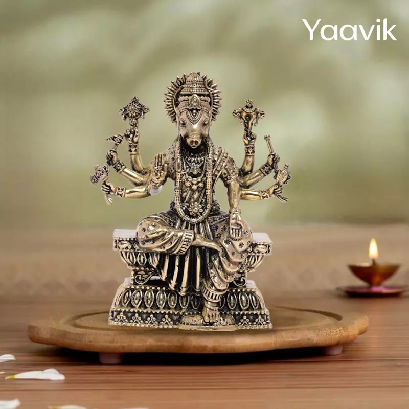 Goddess Varahi – Protective Force | Fine Brass | 4”