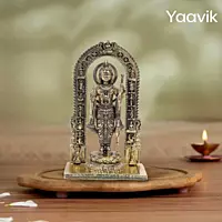 Ayodhya Ram with Dashavatar Arch β Heritage Sanctum | Fine Brass | 8β