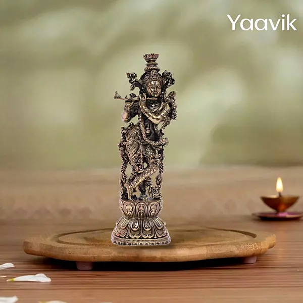 Lord Krishna – Divine Grace | Fine Brass | 8”