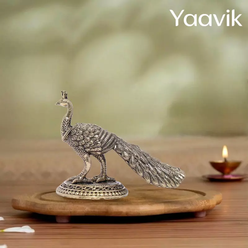 Standing Peacock – Majestic Presence | Fine Brass | 2.5”