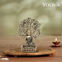 Buddha with Bodhi Tree – Enlightened Stillness | Fine Brass | 6.5”