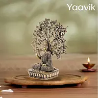 Buddha with Bodhi Tree – Enlightened Stillness | Fine Brass | 6.5”