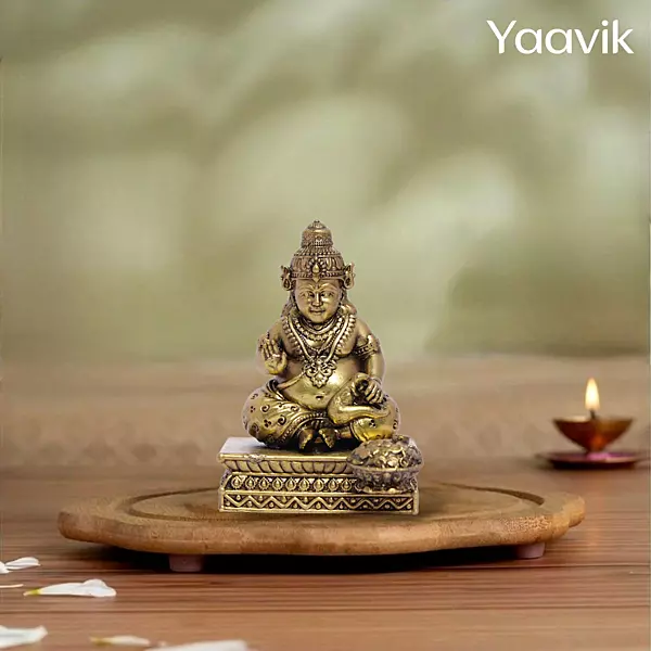 Lord Kubera – Guardian of Wealth | Fine Brass | 3”
