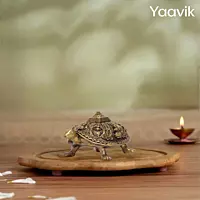 Ashtalakshmi Vastu Tortoise – Eightfold Prosperity | Fine Brass | 1”