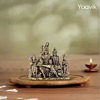 Shiv Parivar – Sacred Family Presence | Fine Brass | 5.5”