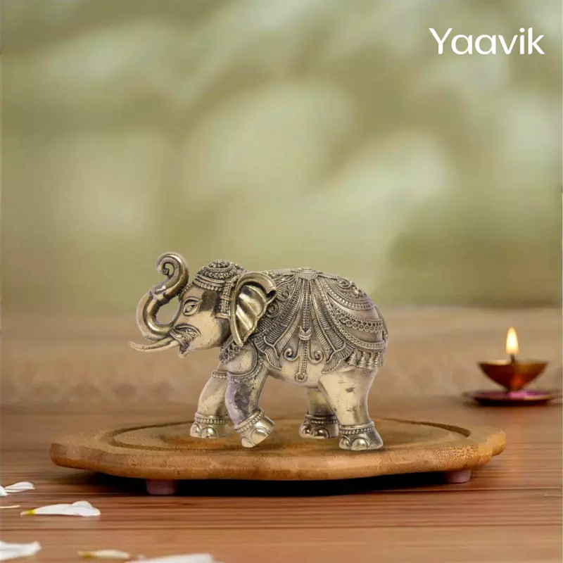 Elephant – Royal Blessings | Fine Brass | 3.5”