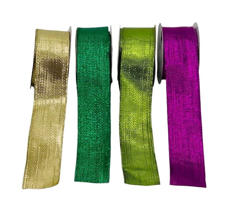 Wired Foil Ribbon - Plum