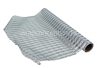Silver Foil Stripe Organza Roll