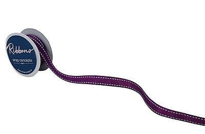 Grosgrain Ribbon with Cross Stitch Edges - Baby Pink