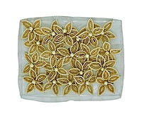 Flower in Pearl & gold beads (5 strings)