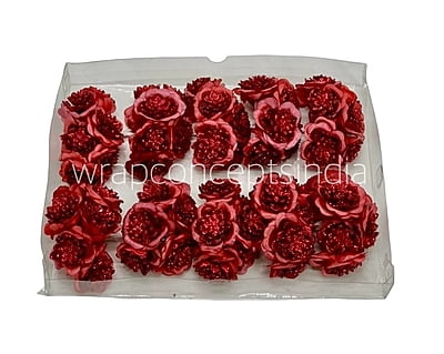 Glitter Flower - Maroon