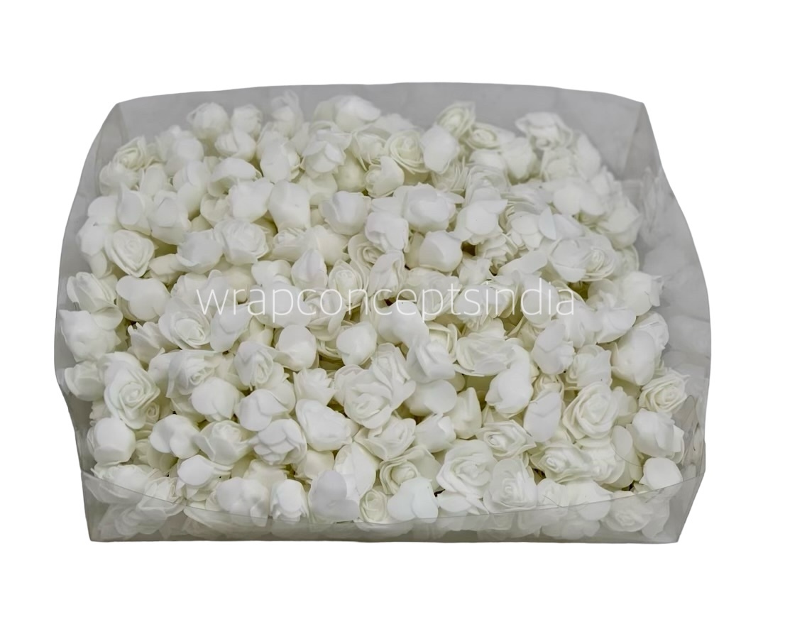 Small Foam Rose -White