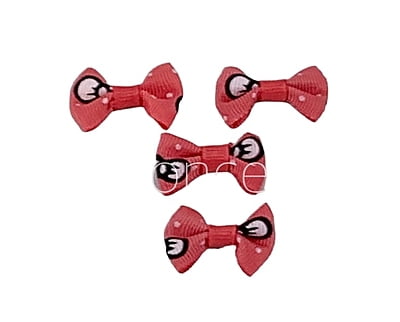 Small Bows with Bow Print - Coral