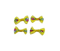 Yellow Bows with Flower Pattern