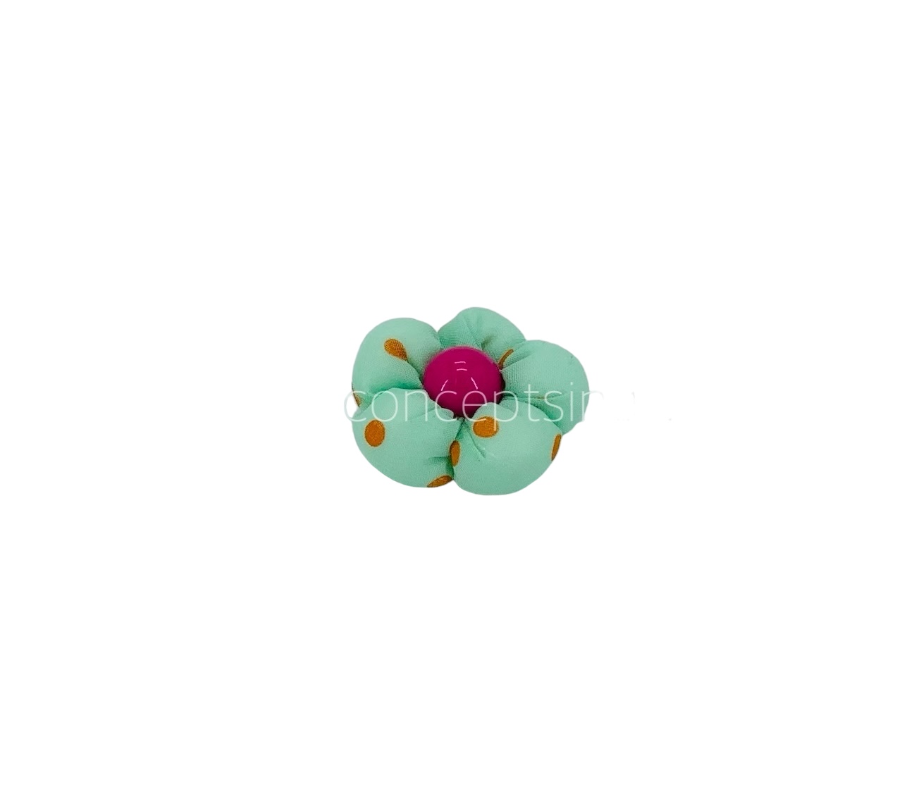 Sea Green Flower with Pink Center