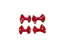 Fuchsia Pink Bows with Heart Pattern