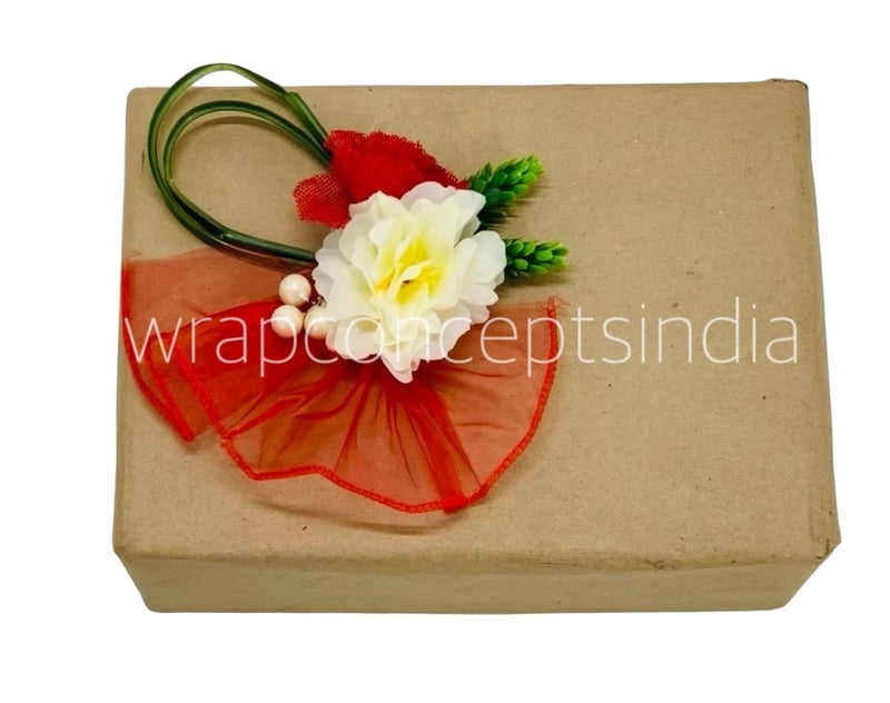 Ivory Petunia with Red Jute Rose Ready Bunch