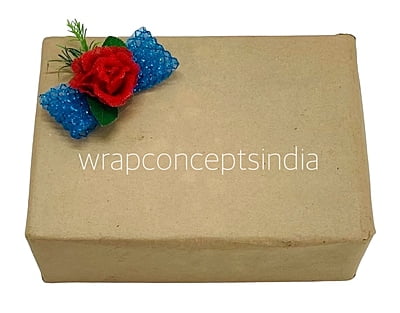 Red Flower with Blue Ribbon Ready Bunch