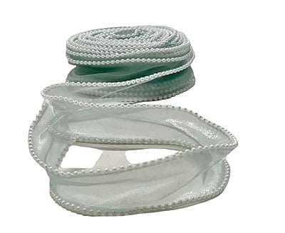Sheer Ribbon with Pearl Edges