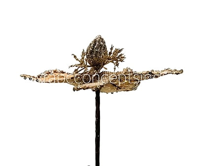 Big Jute Flower on Stick