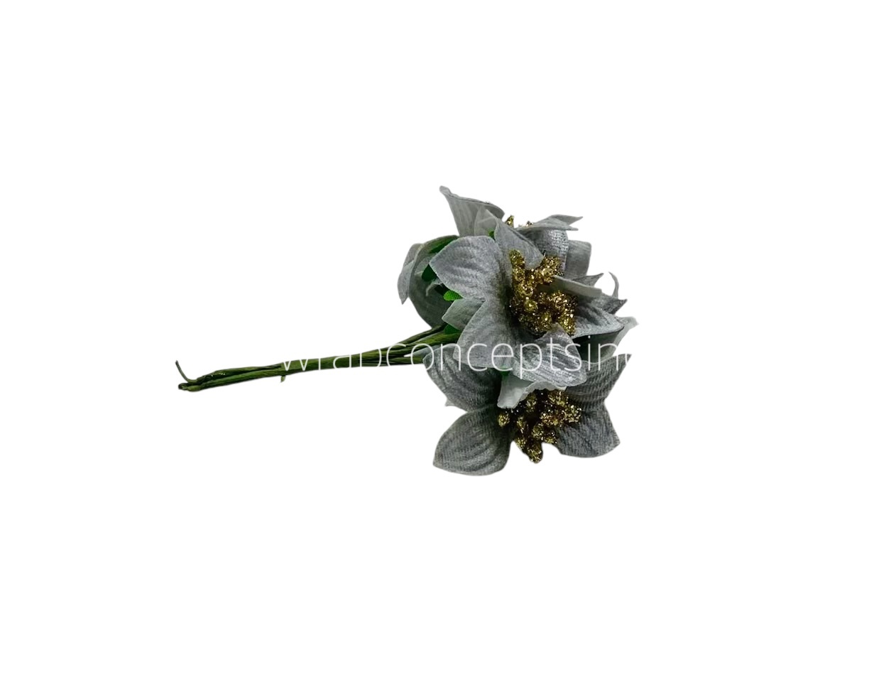 Grey Flowers with Glitter Pollen