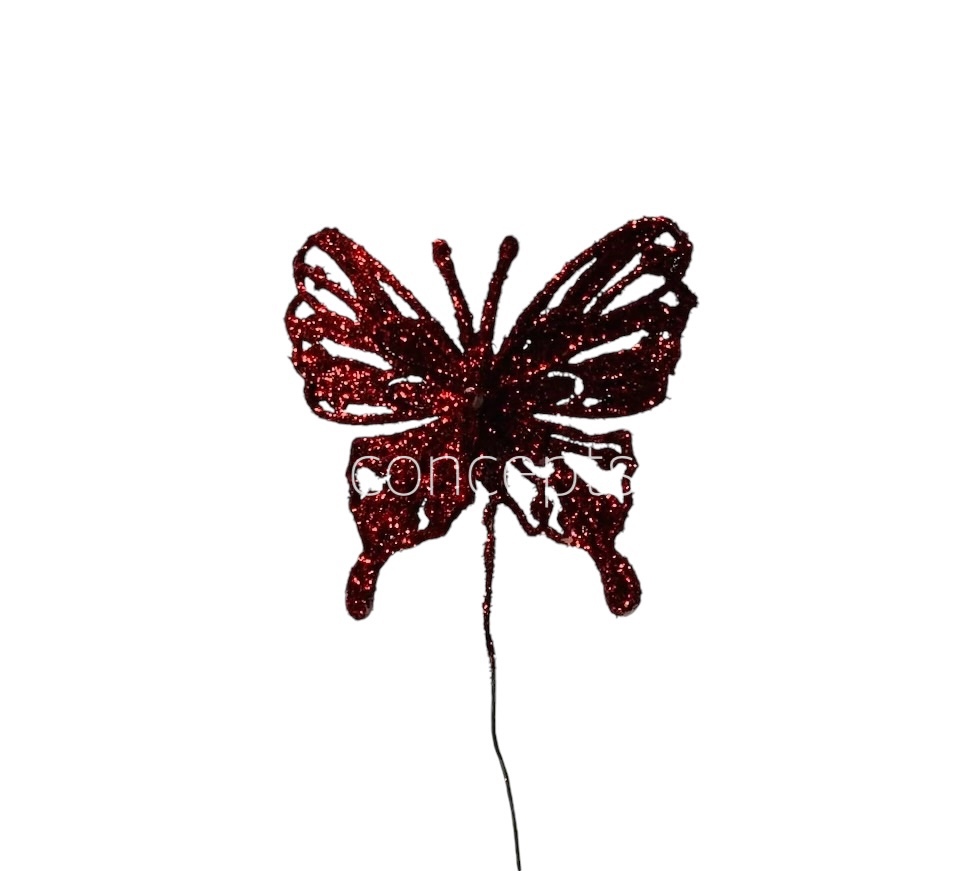Glitter Butterfly - Gold/Silver/Red