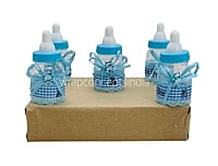 Its a Girl/Boy Bottle with Plaid Ribbon