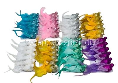 Glittery Birds with Feather Tails