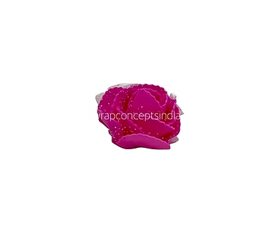 Fuchsia Medium Foam Rose with Net