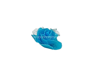 Sky Medium Foam Rose With Net