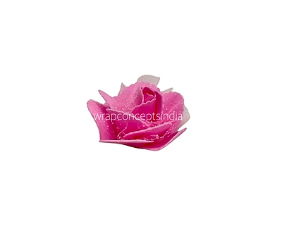 Pink Medium Foam Rose With Net