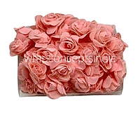 Peach Medium Foam Rose With Net