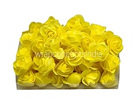 Yellow Medium Foam Rose With Net