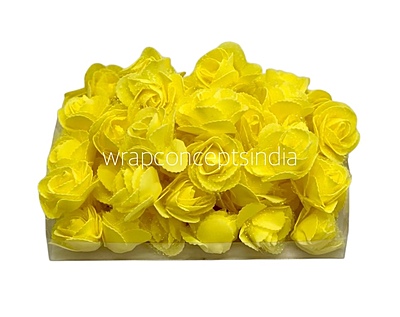Yellow Medium Foam Rose With Net Yellow Medium Foam Rose With Net
