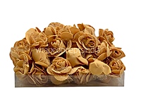 Tan Medium Foam Rose With Net