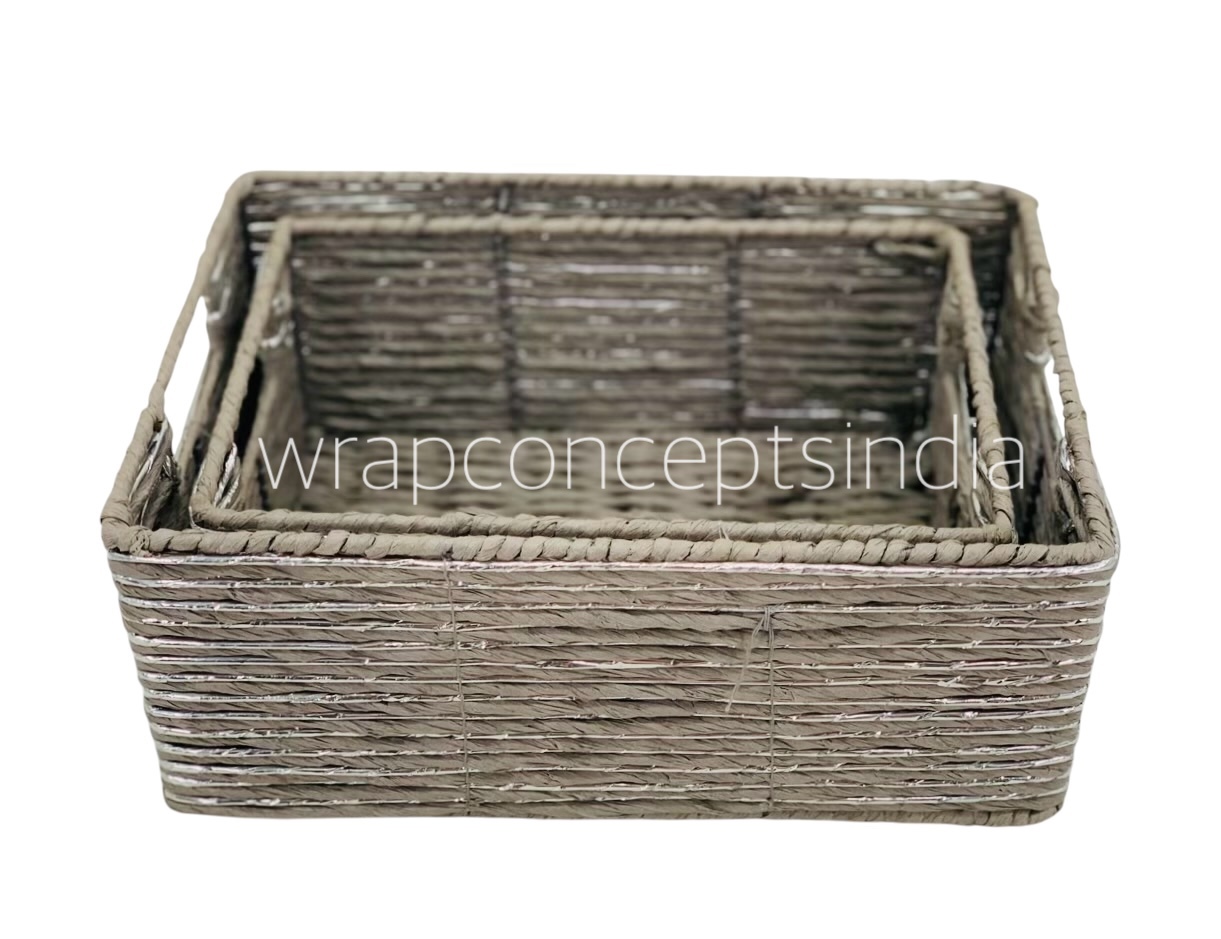 Set of Baskets - Grey & Silver