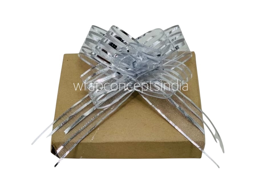 Organza Stripe Pull Bows - 50mm